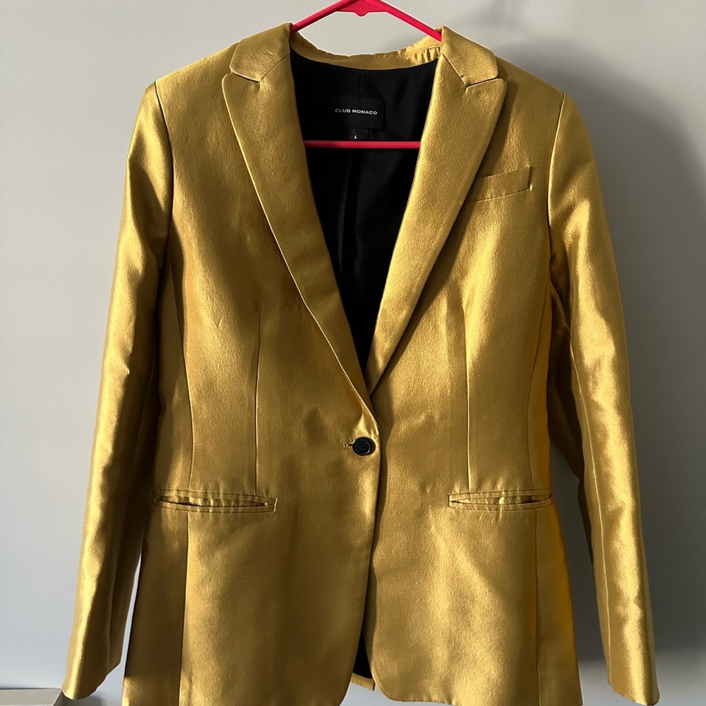 Club Monaco Gold Blazer Jacket